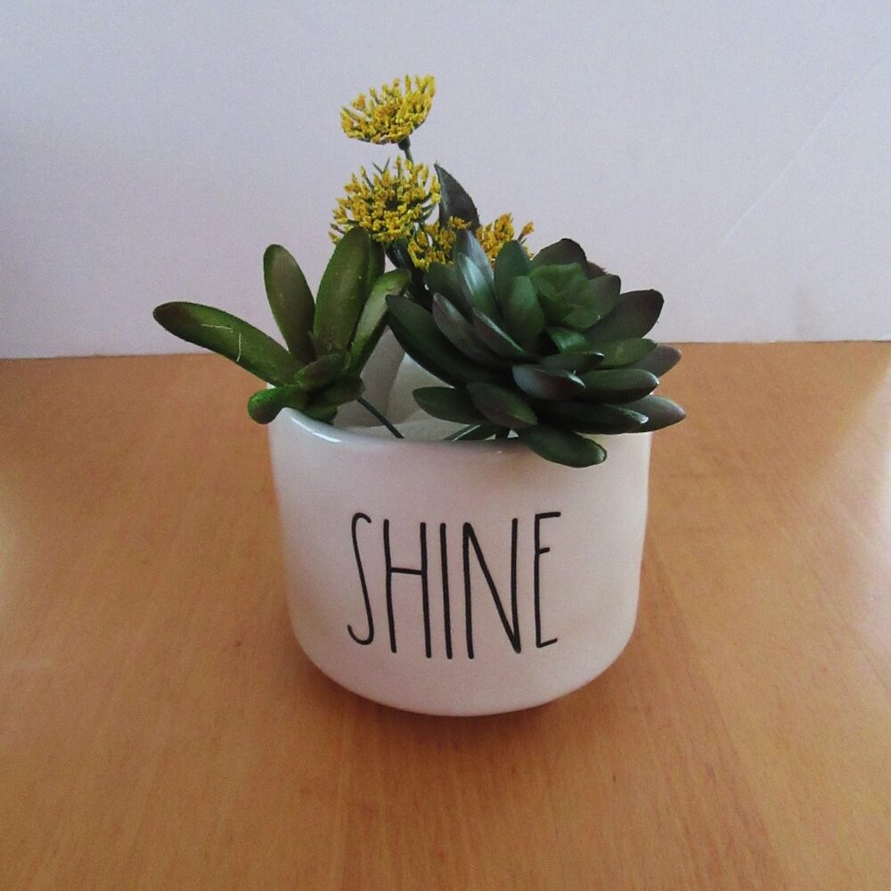 RAY DUNN small footed planter candy dish 'SHINE' - Ceramic